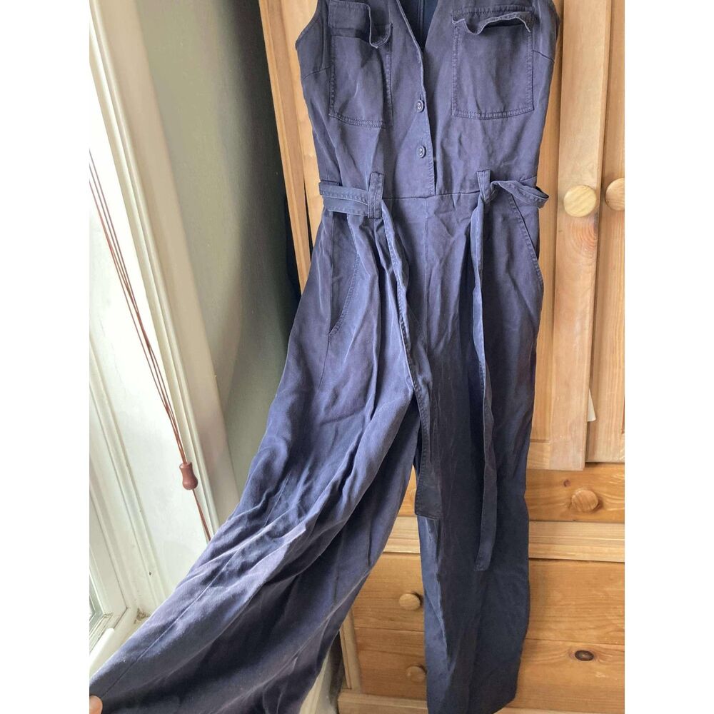 🧺Antonio Melani | NWOT Navy Button-up Jumpsuit with Pockets | Size 2